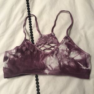 Free People Tie Dye Seamless Racerback Bralette